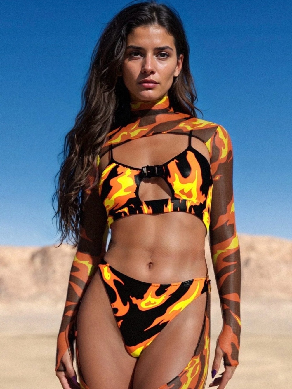 Candy Catz | Flame Rave Outfit (3 piece set)